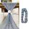 Wrapables 10Ft Bohemian Cheesecloth Gauze Table Runner for Rustic Weddings, Parties, Home Decor, Dusty Blue